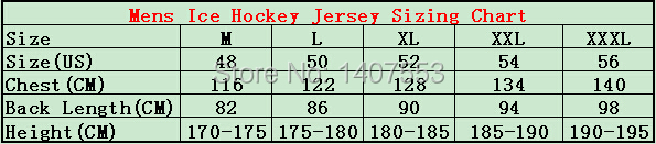 ice hockey jersey sizing