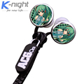 Original Hatsune Miku Zipper Earphone with Microphone Anime Headset Hands free for iPhone Xiaomi ecouteur