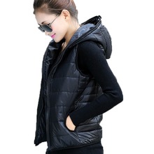 2015 New outerwear thickening patterns fashion casual cotton hooded vest women vest jacket Motorcycle Shipping 5Color 3Size