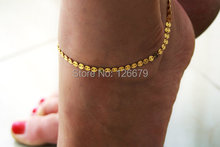 New Fashion Hand Made Sexy Gold Pieces Anklet Bracelet Foot Ankle Chain Bracelet Jewelry Product for Women