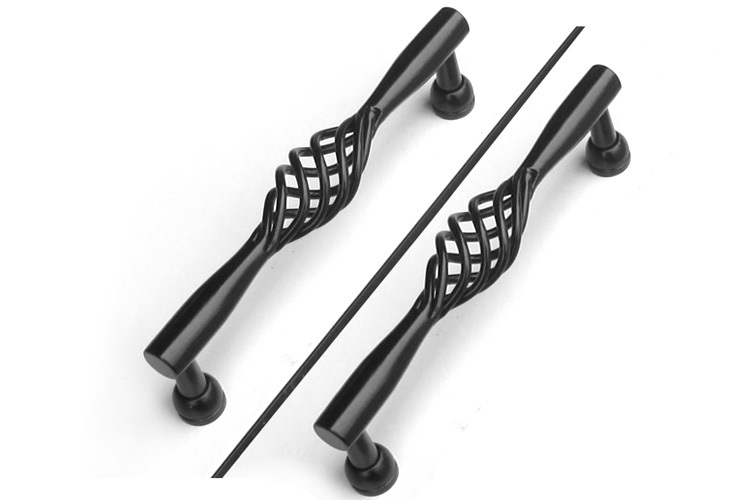 knob pulls handles black white retro ceramic kitchen cabinet knobs