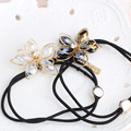 1PC New High Quality Women Hair Accessories Elastic Ponytail Hair Tolder Rhinestone Hair Tie Scrunchies Flower