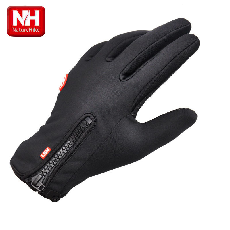 Free shipping winter sport windstopper waterproof ski gloves black 30 warm riding glove Motorcycle gloves