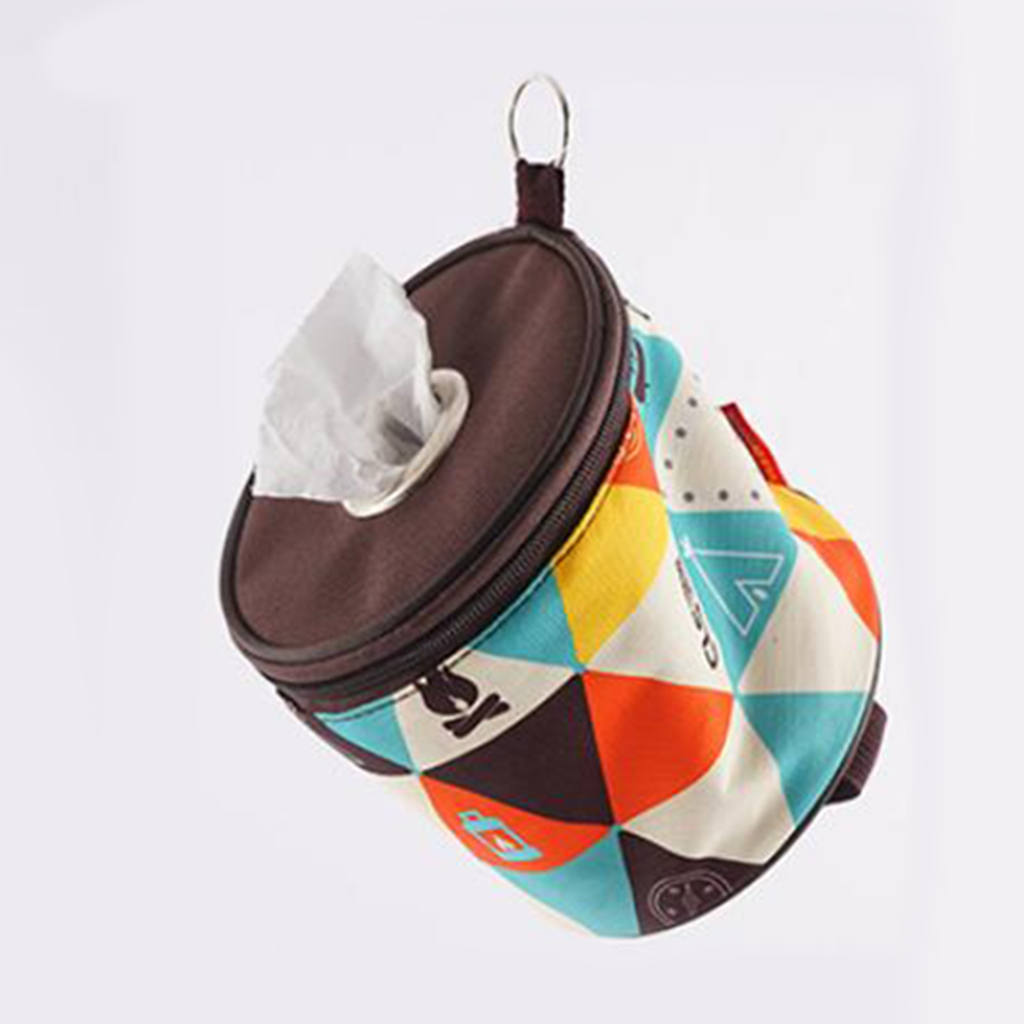 Camping Tent Folding Toilet Paper Hanging Holder Roll Case Storage Box