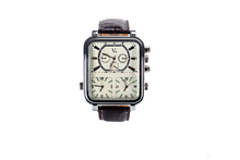 2014 fashion luxury brand trebale time zone sports military watches men multiple dials pu leather strap