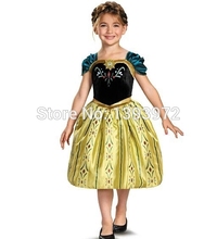 Retail! Frozen Dress Elsa & Anna Summer Dress For Girl 2014 New Hot Princess Dresses Brand Girls Dress Children Clothing 2-10y