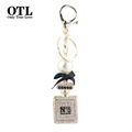 Keychain Car Luxury Crystal Rhinestones perfume bottle keychain key chain ring holder Porte Clef Gift Men