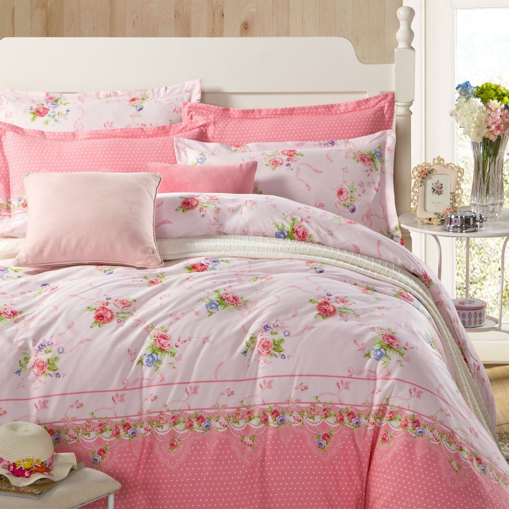 promotion country 4pcs 100 cotton bedding set with pink promotion country 4pcs 100 cotton bedding set with pink