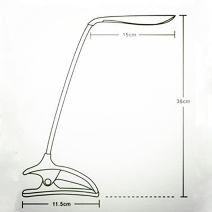 Fashional Portable Reading Light Touch Switch Adjustable Intensity USB Rechargeable LED Desk Table Lamp With Clip  (8)