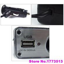 12V 3 Way Car Cigarette Lighter Power Spliter Sockets USB DC Adapter ChargerPopular Product 4KIC