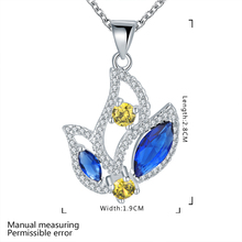 fashion new 2015 jewelry inlaid colorful stones necklace women sterling 925 silver necklace trendy crystal jewlery