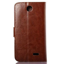 D310 Luxury Crazy Horse Leather Flip Up and Down Case Cover for HTC Desire 310 Back