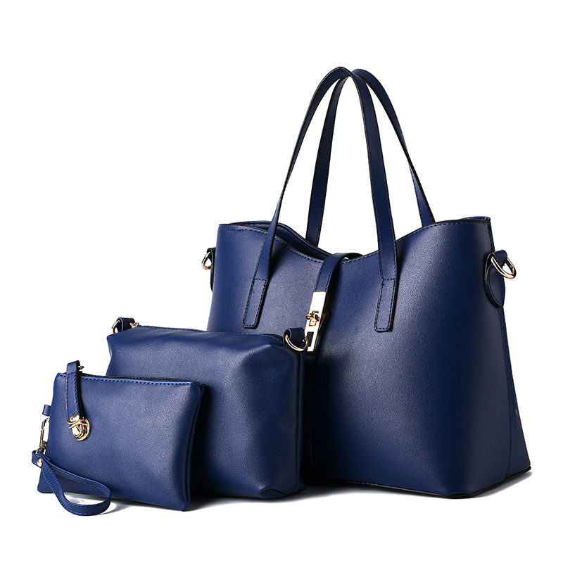 2016 women handbags PU leather handbag women's messenger shoulder bag Handbag+Messenger Bag+Purse 3 Sets ladies hand bags bolsas