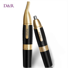 2 in 1 Electric Nose Hair Trimmer for Men & Lady Shaver Waterproof Eyebrow Trimmer Battery Powered Beard Mustache Trimmer