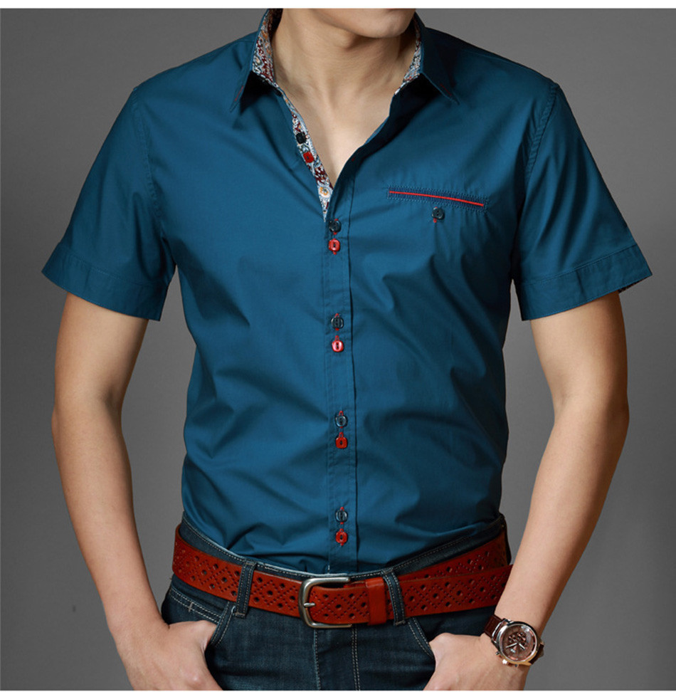 Модные рубашки для мужчин с коротким рукавом