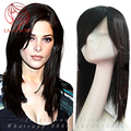 18 Human real hair toupee side fringe hair replacement clip in woman hairpiece Top toupee system