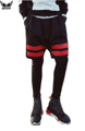 Mens Basketball Short Pants Cotton Fake Two Piece Running Shorts Basketball Shorts Gymshorts Striped Shorts For