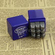N94   1/4″ 6mm 9Pcs Numbers Steel Punch Stamp Die Set Metal Tool In Plastic Case