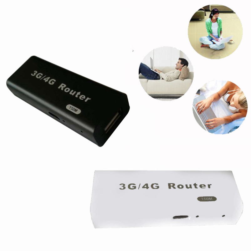 Hot selling Mini 3G 4G WiFi Wlan Hotspot AP Client 150Mbps RJ45 USB Wireless Router Black