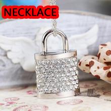 Crystal Lock 32GB 16GB 8GB Jewelry Usb Flash Drive 512GB Jewelry Usb Memory Stick Pen Drive 1TB 2TB Gift Gadget Pendrive 64GB
