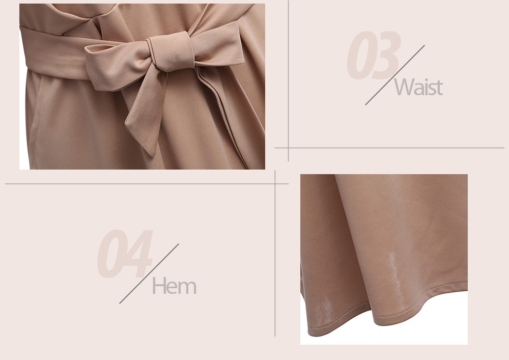 VESTLINDA Bodycon Dress Summer Sundresses Women O Neck Lentern Sleeve Sashes Brief Solid Knee Length Midi Dress Vestido De Festa 14