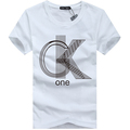 Free shipping Mens T shirts Fashion 2015 Casual Short Sleeve O neck Cotton Printed T Shirt