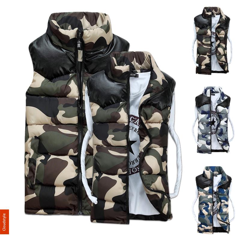 New Men s Winter Vest 2014 Autumn And Winter Cotton Vest Camouflage Mens Vest Waistcoat Lover
