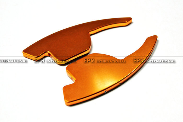 Aluminium AUDI Paddle Shift Switch Orange (5)_1