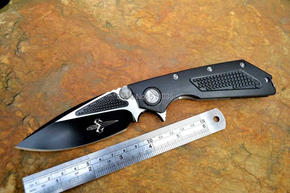 Microtech Marfione Wild boar made Custom DOC D A bearing washer G10 and TC4 handle folding