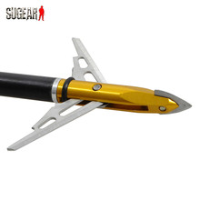 3pcs lot Hunting Steel Arrow Tip Broadheads For Compound Bow Military Shooting 57mm 2 Blade 100