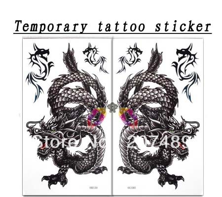 dragon for men chest arm Good quality Temporary tattoos Waterproof tattoo stickers body art Painting wholesale