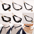 2016 fashion simple punk necklace pendant necklace vintage cute ribbon choker for women and girl