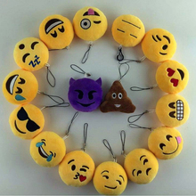 Мода Мило Emoji Смайлик Смайлик Брелок Кулон Брелок Держатель Брелок Мягкая Игрушка для Женщин Мужчин