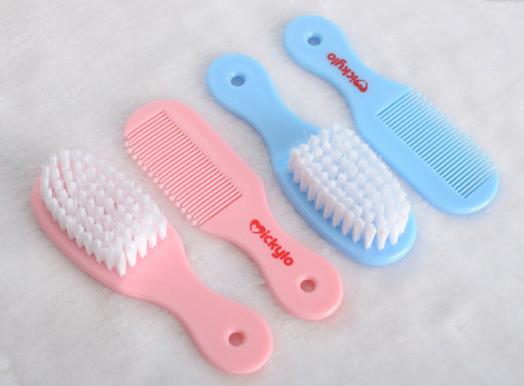 2PCS Solid Safe Baby Brushes & Combs Infant Teezer Hairbrush For Baby Hair Brush Set High Quality Baby Hair Care Hair Comb Baby (7)