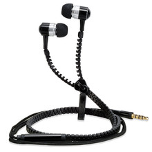 Super Bass Clear Voice Zipper Earphone Metal In-ear Headphones Mobile Computer MP3/4 Universal 3.5MM Audio Sound Freeshipping