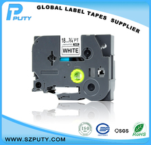 Compatible TZ TZe tape 18mm black on white tz-241 tze-241 for p touch label printer