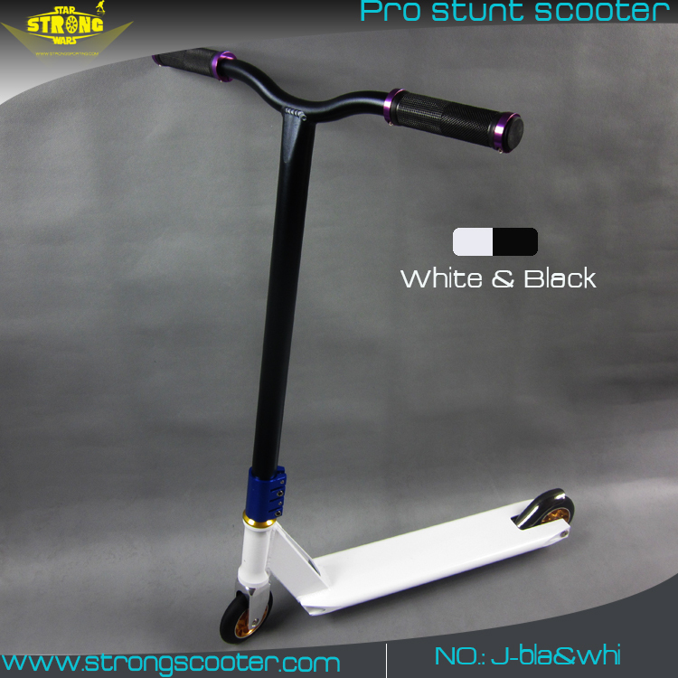2014 hot sale solid white and black stunt scooter,aluminum alloy