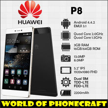 Huawei P8 четырехъядерный Core3GB оперативной памяти 16 ГБ / 64 ГБ ROM глонасс GPS 13MP FDD LTE мобильный телефон