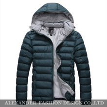 Free Shipping 2014 Fashion Winter Down Jacket Men Thermal Cotton padded Overcoat Casual Men s Hooded