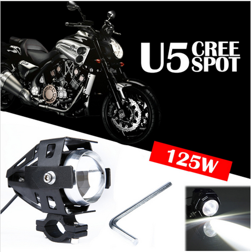 2x 125W 3000LM CREE U5 LED CAR MOTORCYCLE MOTO HEAD LIGHT DRIVING SPOT FOG LAMP