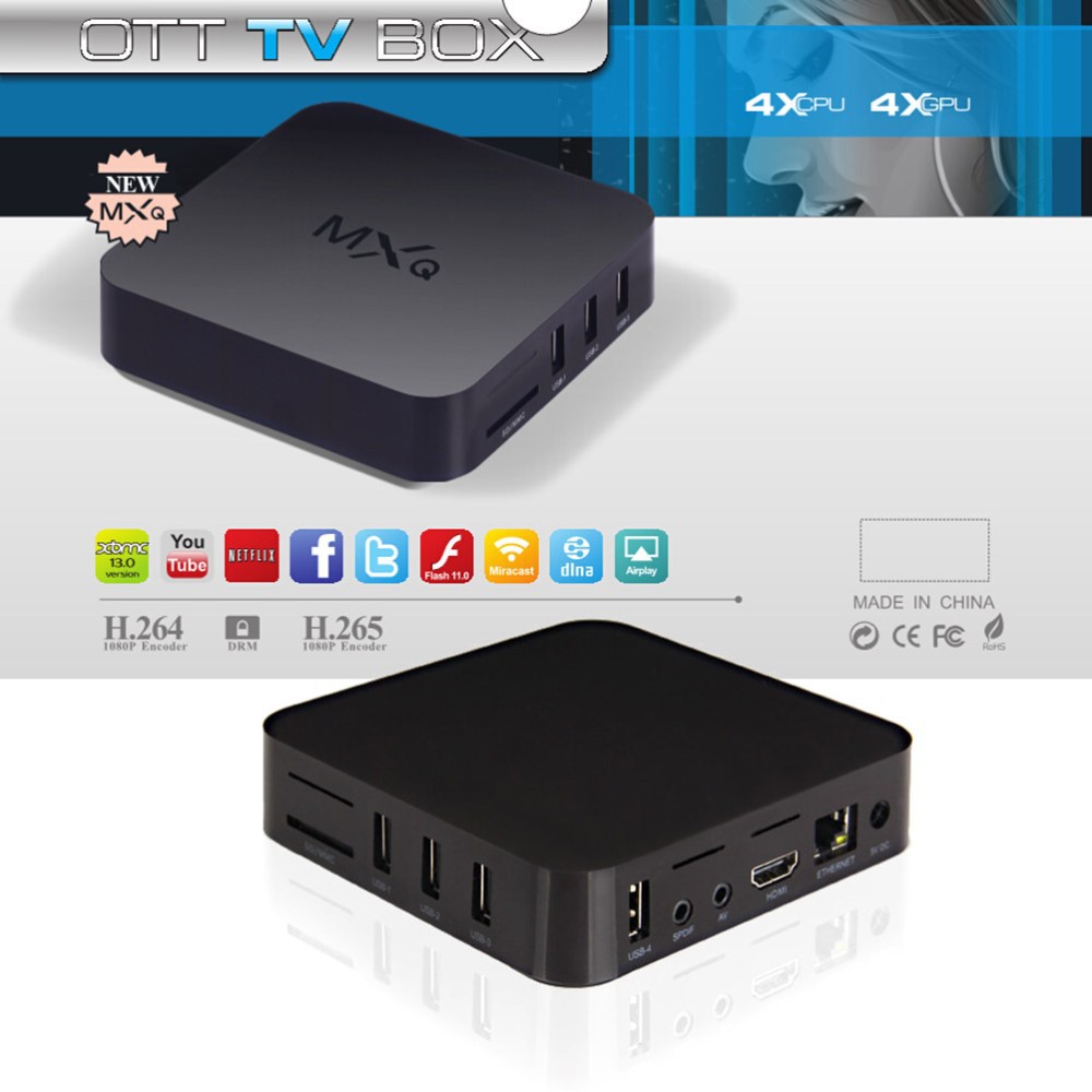 Original Online Update MXQ TV BOX Amlogic S805 Quad Core Android 4.4.2