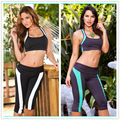 New sexy patchwork casual dress colorful GYM dancing trousers sportswear running pants fashion women fitness capris