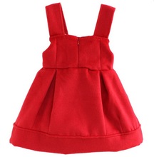 2016 fashion style girls winter dresses floral red color dress jumper cotton vestidos for 1 8