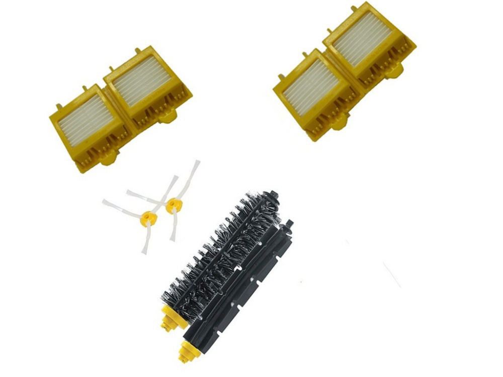 Hepa Filter arm Side Brush Bristle and Flexible Beater Brush for iRobot Roomba 780 770 790