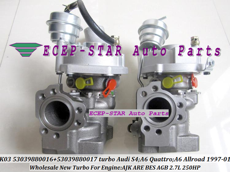 K03 53039880016 53039880017 Turbo Turbocharger for Audi S4 A6 Quattro A6 Allroad 1997-01 AJK ARE BES AGB 2.7L 250HP (3)