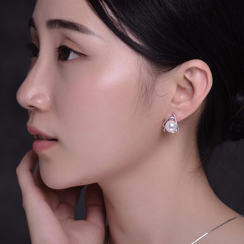 tz09044set silver pearl earring necklace fine jewelry (6)