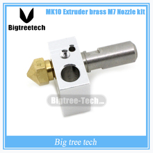 MK10 Extruder brass M7 Nozzle kit MAKERBOT 2-generation M7 Brass nozzle and PTFE throat and MK8 Block for 3D printer accessories