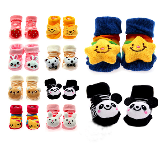 Newborn Lovely Baby Girl Boy Unisex Anti slip Socks Animal Boots 0 6 Months