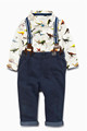 2016 baby boy clothing set long sleeve dinosaur shirt overall pants 2pcs Infant bebe boys clothes