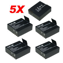 5Pcs 3.7V 900mAh Sj4000 battery Rechargeable Li-ion Spare Battery charger For Sj 4000 Sports Action Accessories Camera Bateria